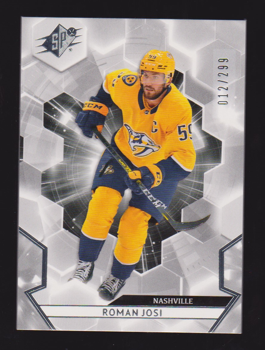 2020-21 SPx #82 Roman Josi 012/299 (image for) 2020-21 SPx #82 Roman Josi 012/299